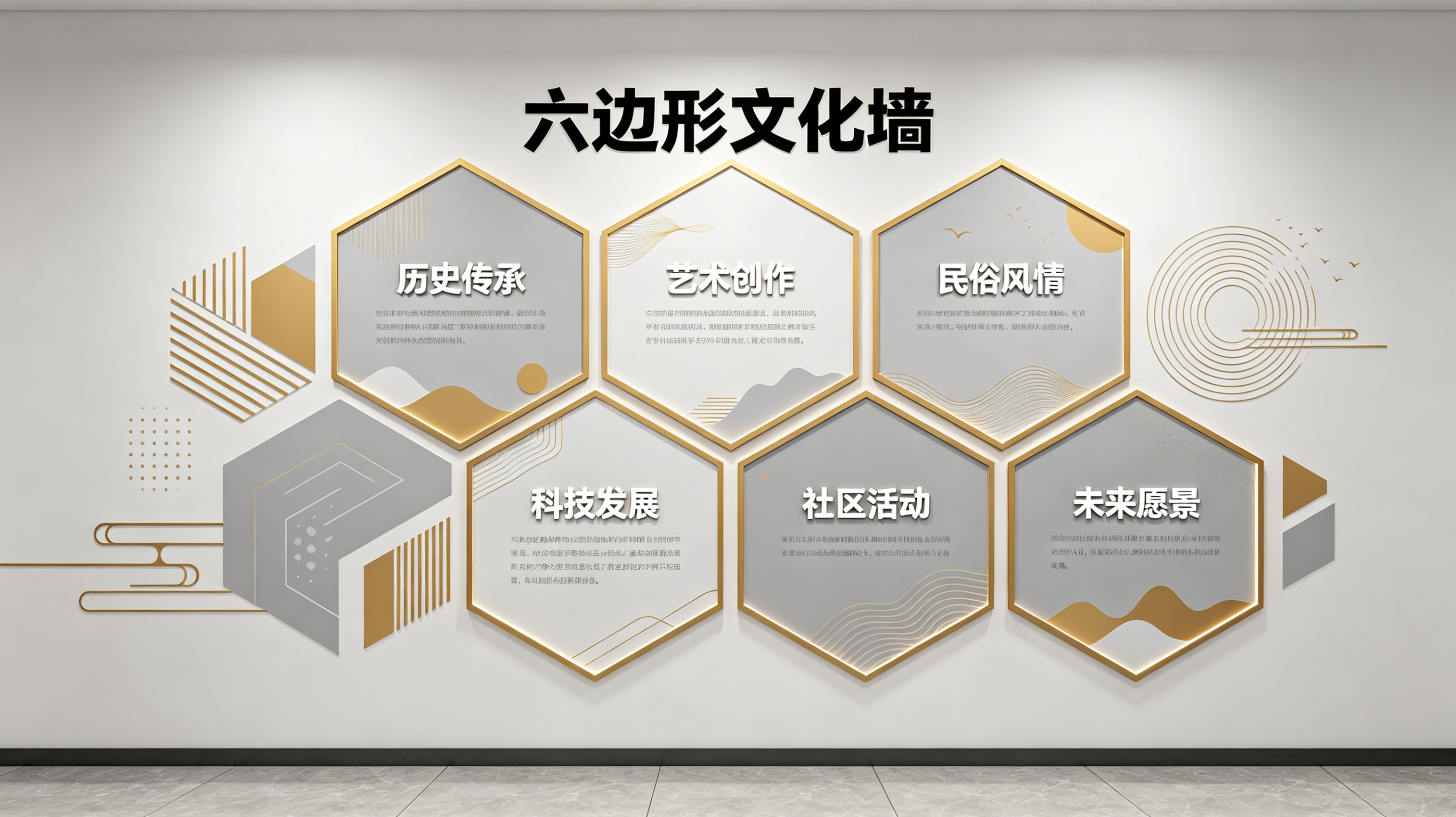 赤水市企业文化墙 | 六边形信息美学